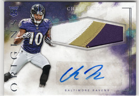 2016 Panini Origins Rookie Jumbo Patch Autographs #RJPACM Chris Moore AU, MEM