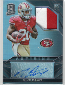 2015 Panini Spectra Aspiring Patch Autographs #AJAMD Mike Davis AU, MEM, SN99