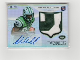 2012 Topps Platinum Rookie Patch Autographs Refractors #124 Stephen Hill AU, MEM, SN250, EXCH
