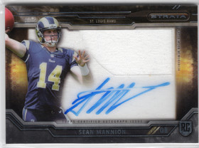 2015 Topps Strata Clear Cut Autograph Patch Rookies #CCAPSM Sean Mannion AU, MEM