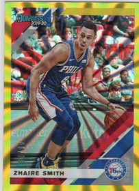 2019-20 Donruss Holo Yellow Laser #157 Zhaire Smith SN25