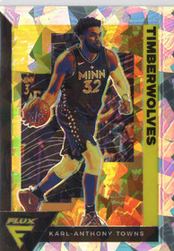 2020-21 Panini Flux Fanatics Cracked Ice #103 Karl-Anthony Towns