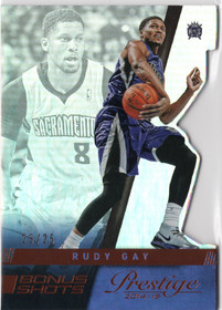 2014-15 Panini Prestige Bonus Shots Orange Die Cuts #31 Rudy Gay SN25