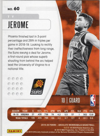 2019-20 Panini Absolute Memorabilia Blue #60 Ty Jerome SN99
