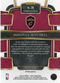 2023-24 Panini Select Tectonic Prizms #38 Donovan Mitchell