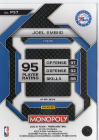 2023-24 Panini Prizm Monopoly All Star Purple #PS7 Joel Embiid