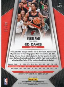 2017-18 Panini Prizm Blue Ice Prizm #147 Ed Davis SN99