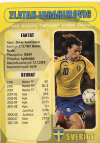 2008 Boing Superstars 2008 Finnish Promos #B6 Zlatan Ibrahimovic
