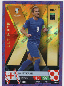 2024 Topps Match Attax UEFA EURO Ultimate XI Purple Sapphire Holograph #UXI11 Harry Kane