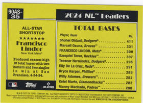 2025 Topps 1990 Topps Baseball 35th Anniversary All-Stars #90AS35 Francisco Lindor VAR Blue