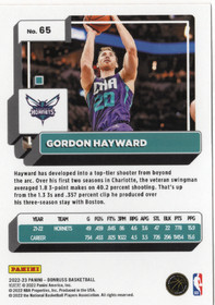 2022-23 Donruss Basketball #65 Gordon Hayward SN75