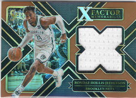 2017-18 Panini Select X Factor Memorabilia Copper Prizms #XFRHJ Rondae Hollis-Jefferson MEM, SN49