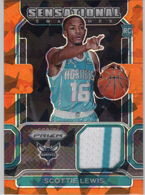 2021-22 Panini Prizm Sensational Swatches Prizms Orange Ice #SWSLW Scottie Lewis MEM