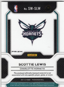 2021-22 Panini Prizm Sensational Swatches Prizms Orange Ice #SWSLW Scottie Lewis MEM