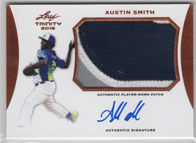 2015 Leaf Trinity Patch Autographs Bronze #PAAS2 Austin Smith AU, MEM