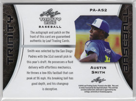 2015 Leaf Trinity Patch Autographs Bronze #PAAS2 Austin Smith AU, MEM