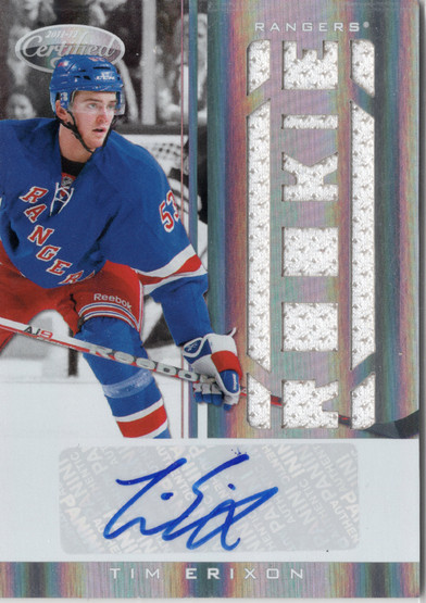 2011-12 Panini Rookie Anthology 2011-12 Panini Certified Update I #245 Tim Erixon ROO, AU, MEM, RC, SN299