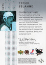 2002-03 SP Game Used Signature Style #SSTS Teemu Selanne AU