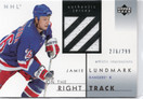 2002-03 Upper Deck Artistic Impressions Right Track #RTJL Jamie Lundmark MEM, SN299