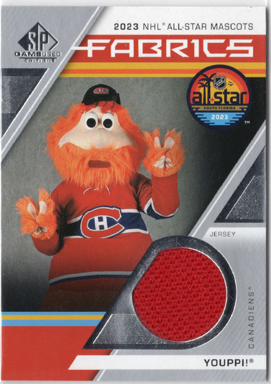 2023-24 SP Game Used 2023 All Star Mascot Fabrics #ASMYP Youppi! MAS, MEM