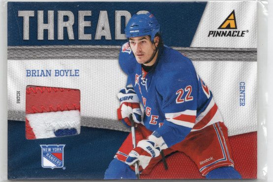 2011-12 Panini Pinnacle Threads Patches #51 Brian Boyle MEM, SN25