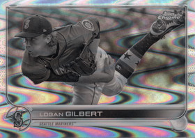 2022 Topps Chrome Sonic Black & White RayWave #211 Logan Gilbert