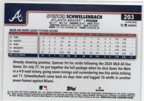 2025 Topps Chrome X Fractors #203 Spencer Schwellenbach