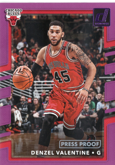 2017-18 Donruss Press Proof Purple #24 Denzel Valentine SN199