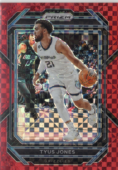 2022-23 Panini Prizm Prizms Red Power #212 Tyus Jones SN75