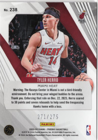 2023-24 Panini Phoenix Phoenix Blue Lazer #238 Tyler Herro SN275