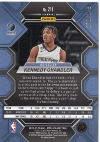 2022-23 Panini Mosaic Pink #211 Kennedy Chandler SN149