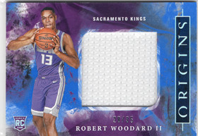 2020-21 Panini Origins Rookie Jumbo Jerseys Blue #RJJWOO Robert Woodard II MEM, SN35
