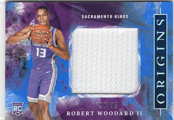 2020-21 Panini Origins Rookie Jumbo Jerseys Blue #RJJWOO Robert Woodard II MEM, SN35