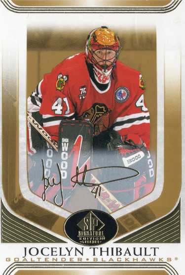 2020-21 SP Signature Edition Legends Gold Foil #261 Jocelyn Thibault