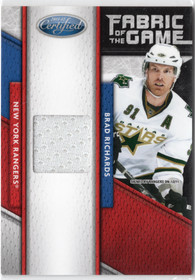 2011-12 Panini Certified Fabric of the Game #44 Brad Richards MEM, SN399
