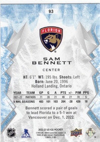 2022-23 Upper Deck Ice Orange #93 Sam Bennett