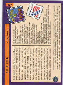 1994 Upper Deck World Cup Contenders English/German UD Set #UD7 Paulo Futre
