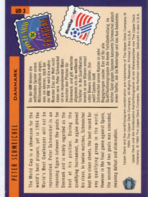 1994 Upper Deck World Cup Contenders English/German UD Set #UD3 Peter Schmeichel
