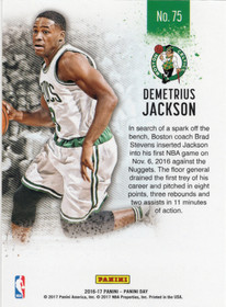 2016-17 Panini Day Angular #75 Demetrius Jackson SN50