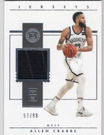 2018-19 Panini Encased Jerseys #JAC Allen Crabbe MEM, SN99