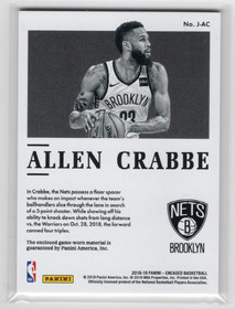 2018-19 Panini Encased Jerseys #JAC Allen Crabbe MEM, SN99