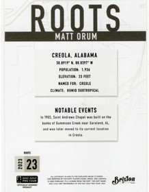 2023 Brixton Roots #23 Matt Orum PR1000
