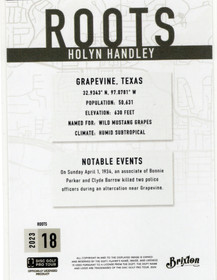 2023 Brixton Roots #18 Holyn Handley PR1000
