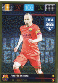 2015 Panini Adrenalyn XL FIFA 365 Limited Edition #NNO Andres Iniesta