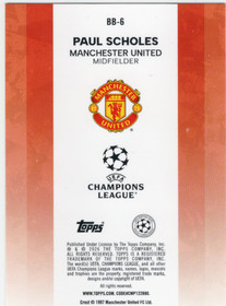 2025-26 Topps UEFA Club Competitions Best of the Best Legendary Numbers #BB6 Paul Scholes