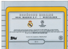 2025-26 Topps UEFA Club Competitions 8 Bit Shots #8B8 Zinedine Zidane