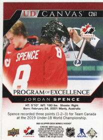 2022-23 Upper Deck UD Canvas #C261 Jordan Spence POE