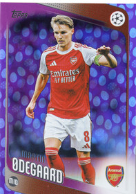 2025-26 Topps UEFA Club Competitions Spring Holiday Purple #157 Martin Odegaard