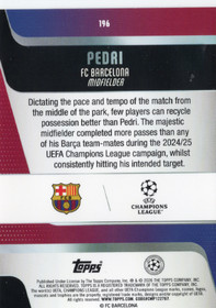 2025-26 Topps UEFA Club Competitions #196 Pedri