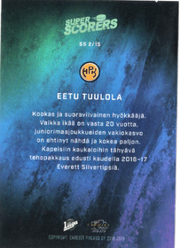 2018-19 Cardset Finland Super Scorers #SS2 Eetu Tuulola